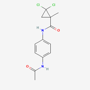 molecular formula C13H14Cl2N2O2 B4187760 N-[4-(acetylamino)phenyl]-2,2-dichloro-1-methylcyclopropanecarboxamide 