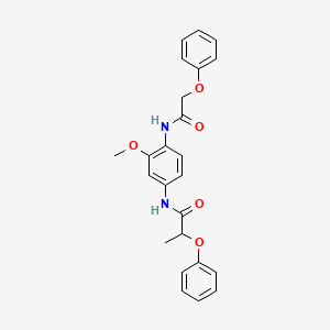molecular formula C24H24N2O5 B4187781 N-{3-methoxy-4-[(phenoxyacetyl)amino]phenyl}-2-phenoxypropanamide 