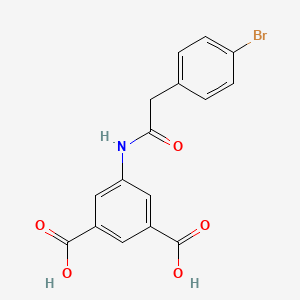 molecular formula C16H12BrNO5 B4187782 5-{[(4-bromophenyl)acetyl]amino}isophthalic acid 