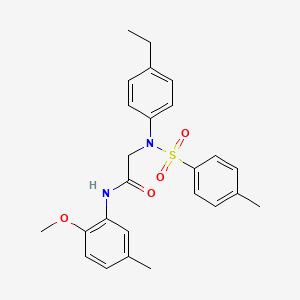 molecular formula C25H28N2O4S B4187793 N~2~-(4-ethylphenyl)-N~1~-(2-methoxy-5-methylphenyl)-N~2~-[(4-methylphenyl)sulfonyl]glycinamide 