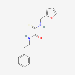 molecular formula C15H16N2O2S B4187826 2-[(2-furylmethyl)amino]-N-(2-phenylethyl)-2-thioxoacetamide 