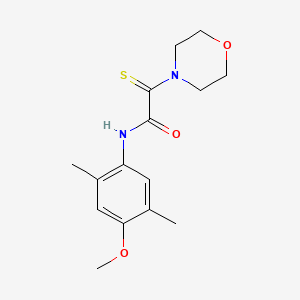 molecular formula C15H20N2O3S B4187844 N-(4-methoxy-2,5-dimethylphenyl)-2-(4-morpholinyl)-2-thioxoacetamide 
