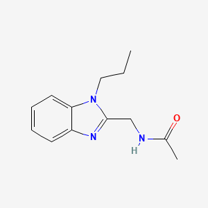 molecular formula C13H17N3O B4187845 N-[(1-propyl-1H-benzimidazol-2-yl)methyl]acetamide 