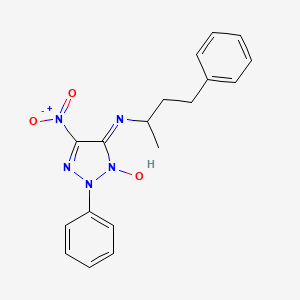 molecular formula C18H19N5O3 B4187867 N-(1-methyl-3-phenylpropyl)-5-nitro-2-phenyl-2H-1,2,3-triazol-4-amine 3-oxide 