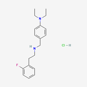 molecular formula C19H26ClFN2 B4187868 N,N-diethyl-4-({[2-(2-fluorophenyl)ethyl]amino}methyl)aniline hydrochloride CAS No. 1049693-76-6