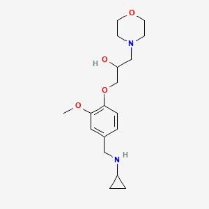 molecular formula C18H28N2O4 B4187898 1-{4-[(cyclopropylamino)methyl]-2-methoxyphenoxy}-3-(4-morpholinyl)-2-propanol 