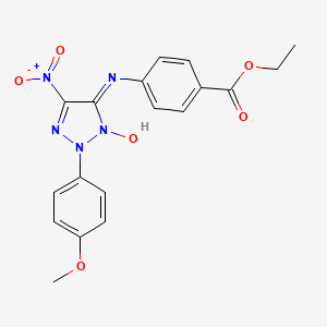 molecular formula C18H17N5O6 B4187903 ethyl 4-{[2-(4-methoxyphenyl)-5-nitro-3-oxido-2H-1,2,3-triazol-4-yl]amino}benzoate 