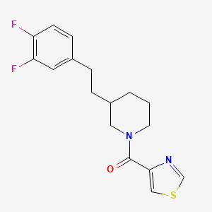 molecular formula C17H18F2N2OS B4187910 3-[2-(3,4-difluorophenyl)ethyl]-1-(1,3-thiazol-4-ylcarbonyl)piperidine 