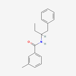 molecular formula C18H21NO B4187919 N-(1-benzylpropyl)-3-methylbenzamide 