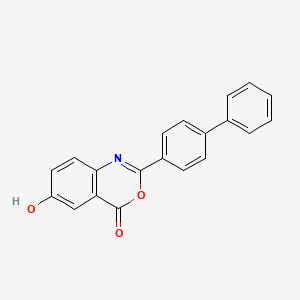 molecular formula C20H13NO3 B4187931 2-(4-biphenylyl)-6-hydroxy-4H-3,1-benzoxazin-4-one 