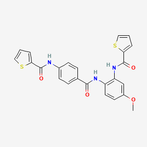 molecular formula C24H19N3O4S2 B4187936 N-[5-methoxy-2-({4-[(2-thienylcarbonyl)amino]benzoyl}amino)phenyl]-2-thiophenecarboxamide 