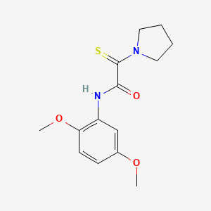 molecular formula C14H18N2O3S B4187949 N-(2,5-dimethoxyphenyl)-2-(1-pyrrolidinyl)-2-thioxoacetamide 