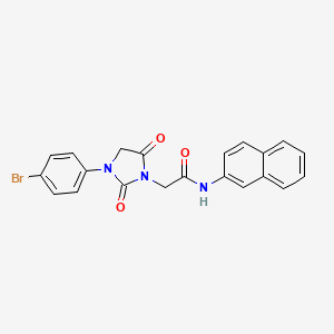 molecular formula C21H16BrN3O3 B4187966 2-[3-(4-bromophenyl)-2,5-dioxo-1-imidazolidinyl]-N-2-naphthylacetamide 