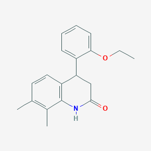 molecular formula C19H21NO2 B4187977 4-(2-ethoxyphenyl)-7,8-dimethyl-3,4-dihydro-2(1H)-quinolinone 