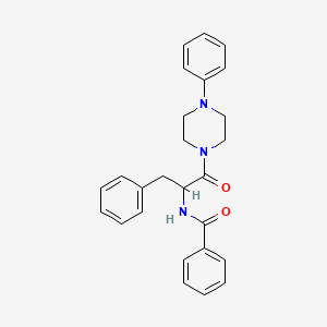 molecular formula C26H27N3O2 B4187984 N-[1-benzyl-2-oxo-2-(4-phenyl-1-piperazinyl)ethyl]benzamide 