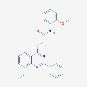 2-[(8-ethyl-2-phenyl-4-quinazolinyl)sulfanyl]-N-(2-methoxyphenyl)acetamide