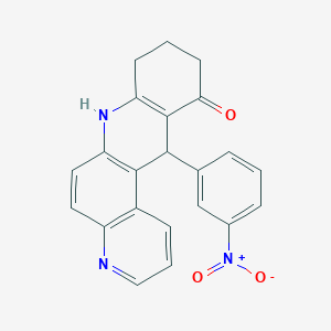 molecular formula C22H17N3O3 B4188017 12-(3-nitrophenyl)-8,9,10,12-tetrahydrobenzo[b]-4,7-phenanthrolin-11(7H)-one 