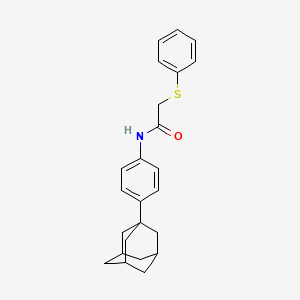 molecular formula C24H27NOS B4188024 N-[4-(1-adamantyl)phenyl]-2-(phenylthio)acetamide 