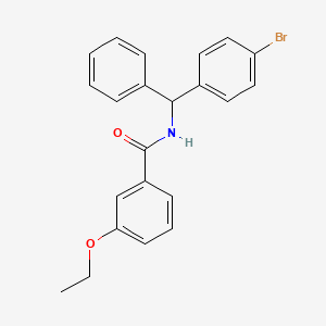 molecular formula C22H20BrNO2 B4188090 N-[(4-bromophenyl)(phenyl)methyl]-3-ethoxybenzamide 