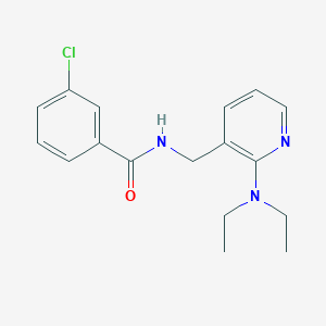 molecular formula C17H20ClN3O B4188098 3-chloro-N-{[2-(diethylamino)-3-pyridinyl]methyl}benzamide 