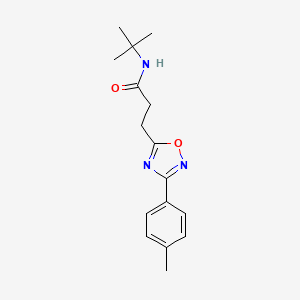 molecular formula C16H21N3O2 B4188121 N-(tert-butyl)-3-[3-(4-methylphenyl)-1,2,4-oxadiazol-5-yl]propanamide 