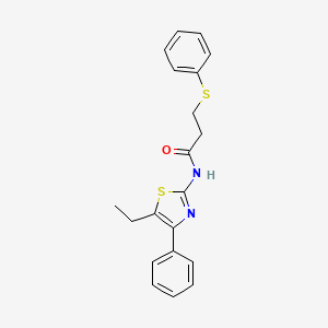 N-(5-ethyl-4-phenyl-1,3-thiazol-2-yl)-3-(phenylthio)propanamide