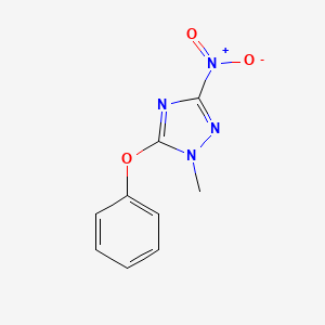 molecular formula C9H8N4O3 B4188175 1-methyl-3-nitro-5-phenoxy-1H-1,2,4-triazole 