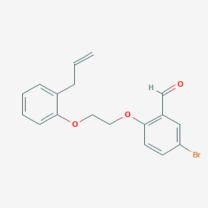 molecular formula C18H17BrO3 B4188188 2-[2-(2-allylphenoxy)ethoxy]-5-bromobenzaldehyde 
