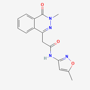 molecular formula C15H14N4O3 B4188198 N-(5-methyl-3-isoxazolyl)-2-(3-methyl-4-oxo-3,4-dihydro-1-phthalazinyl)acetamide 
