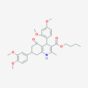molecular formula C31H37NO7 B418823 Butyl 4-(2,4-dimethoxyphenyl)-7-(3,4-dimethoxyphenyl)-2-methyl-5-oxo-1,4,5,6,7,8-hexahydro-3-quinolinecarboxylate 