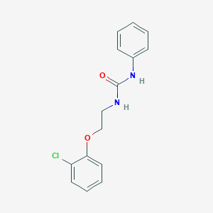 molecular formula C15H15ClN2O2 B4188234 N-[2-(2-chlorophenoxy)ethyl]-N'-phenylurea 