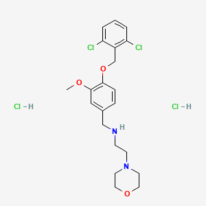 molecular formula C21H28Cl4N2O3 B4188263 N-{4-[(2,6-dichlorobenzyl)oxy]-3-methoxybenzyl}-2-(4-morpholinyl)ethanamine dihydrochloride 