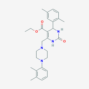 molecular formula C28H36N4O3 B4188290 ethyl 4-(2,5-dimethylphenyl)-6-{[4-(2,3-dimethylphenyl)-1-piperazinyl]methyl}-2-oxo-1,2,3,4-tetrahydro-5-pyrimidinecarboxylate 