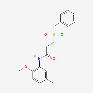 molecular formula C18H21NO4S B4188297 3-(benzylsulfonyl)-N-(2-methoxy-5-methylphenyl)propanamide 