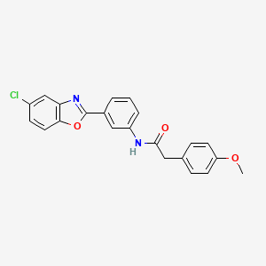 molecular formula C22H17ClN2O3 B4188316 N-[3-(5-chloro-1,3-benzoxazol-2-yl)phenyl]-2-(4-methoxyphenyl)acetamide 