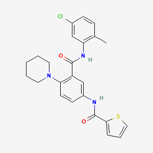 molecular formula C24H24ClN3O2S B4188364 N-[3-{[(5-chloro-2-methylphenyl)amino]carbonyl}-4-(1-piperidinyl)phenyl]-2-thiophenecarboxamide 