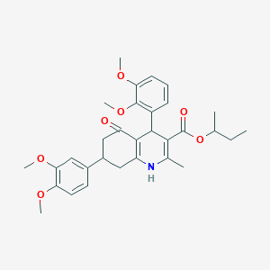 molecular formula C31H37NO7 B418837 Sec-butyl 4-(2,3-dimethoxyphenyl)-7-(3,4-dimethoxyphenyl)-2-methyl-5-oxo-1,4,5,6,7,8-hexahydro-3-quinolinecarboxylate 