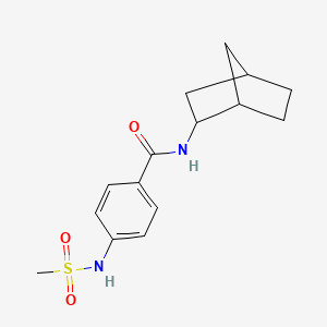 molecular formula C15H20N2O3S B4188377 N-bicyclo[2.2.1]hept-2-yl-4-[(methylsulfonyl)amino]benzamide 