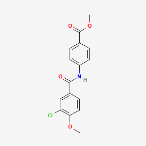 molecular formula C16H14ClNO4 B4188384 methyl 4-[(3-chloro-4-methoxybenzoyl)amino]benzoate 
