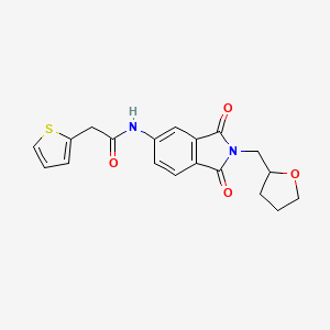 molecular formula C19H18N2O4S B4188394 N-[1,3-dioxo-2-(tetrahydro-2-furanylmethyl)-2,3-dihydro-1H-isoindol-5-yl]-2-(2-thienyl)acetamide 