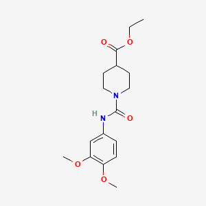 molecular formula C17H24N2O5 B4188399 ethyl 1-{[(3,4-dimethoxyphenyl)amino]carbonyl}-4-piperidinecarboxylate 