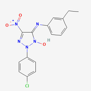 molecular formula C16H14ClN5O3 B4188418 2-(4-chlorophenyl)-N-(3-ethylphenyl)-5-nitro-2H-1,2,3-triazol-4-amine 3-oxide 