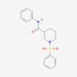 molecular formula C18H20N2O3S B4188432 N-phenyl-1-(phenylsulfonyl)-3-piperidinecarboxamide 