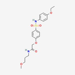 molecular formula C20H26N2O6S B4188437 2-(4-{[(4-ethoxyphenyl)amino]sulfonyl}phenoxy)-N-(3-methoxypropyl)acetamide 