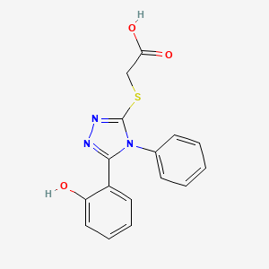 molecular formula C16H13N3O3S B4188439 {[5-(2-hydroxyphenyl)-4-phenyl-4H-1,2,4-triazol-3-yl]thio}acetic acid 