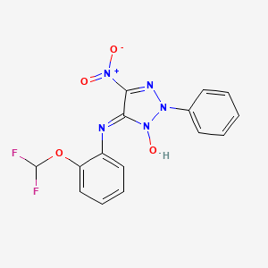molecular formula C15H11F2N5O4 B4188441 N-[2-(difluoromethoxy)phenyl]-5-nitro-2-phenyl-2H-1,2,3-triazol-4-amine 3-oxide 