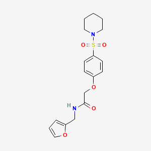 molecular formula C18H22N2O5S B4188451 N-(2-furylmethyl)-2-[4-(1-piperidinylsulfonyl)phenoxy]acetamide 