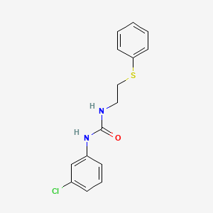 molecular formula C15H15ClN2OS B4188484 N-(3-chlorophenyl)-N'-[2-(phenylthio)ethyl]urea 