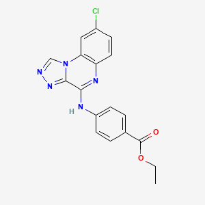 molecular formula C18H14ClN5O2 B4188516 ethyl 4-[(8-chloro[1,2,4]triazolo[4,3-a]quinoxalin-4-yl)amino]benzoate 