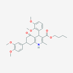 molecular formula C31H37NO7 B418856 Butyl 4-(2,3-dimethoxyphenyl)-7-(3,4-dimethoxyphenyl)-2-methyl-5-oxo-1,4,5,6,7,8-hexahydro-3-quinolinecarboxylate 